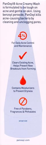 PanOxyl Acne Foaming Wash 10% Benzoyl Peroxide | Maximum Strength Antimicrobial Treatment for Face, Chest & Back | 5.5 oz - Ballimart