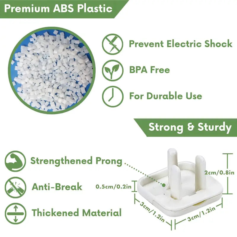 8Pcs/Set Outlet Covers, Baby Proofing Socket Protectors - Ballimart