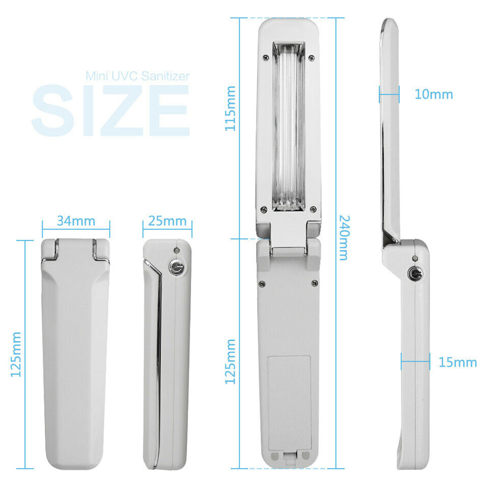 Portable USB LED Sterilize UV-C Light Handheld Lamp Home Disinfection US - Ballimart