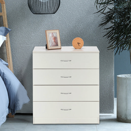 FCH Modern Simple 4-Drawer Dresser White - Ballimart