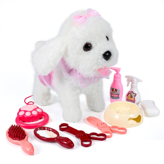 Spark Imagination with a Lifelike Walking, Barking, and Tail-Wagging Toy Pet! Complete Grooming Set and Leash Included for Kids' Creative Play and Learn(Golden Retriever)(Shipment from FBA) - Ballimart