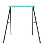 Porch Swing Frame, 550lbs Weight Capacity Swing Stand, Heavy Duty A-Frame Swing, Swing Stand Frame for Yoga Hammock Saucer Baby Porch Swing (Cyan, Swing NOT Included) - Ballimart