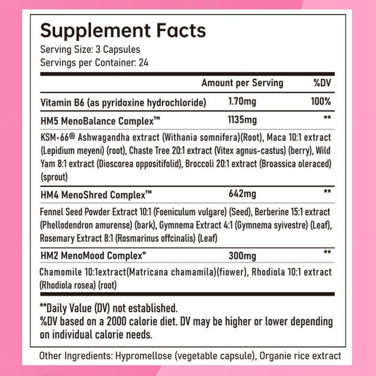 Happy Mammoth Hormone Harmony – Vegan Menopause Support | Hormone Balance, Hot Flash & Mood Relief (72 Capsules)