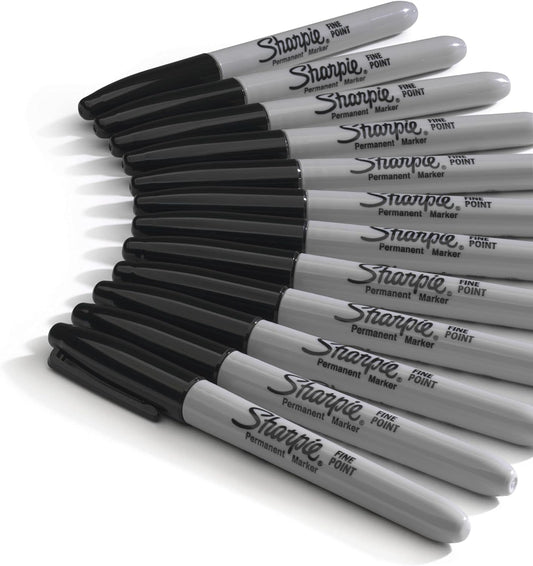 Sharpie Permanent Markers Bulk Set - Fine Tip, 36 Count | Black - Ballimart