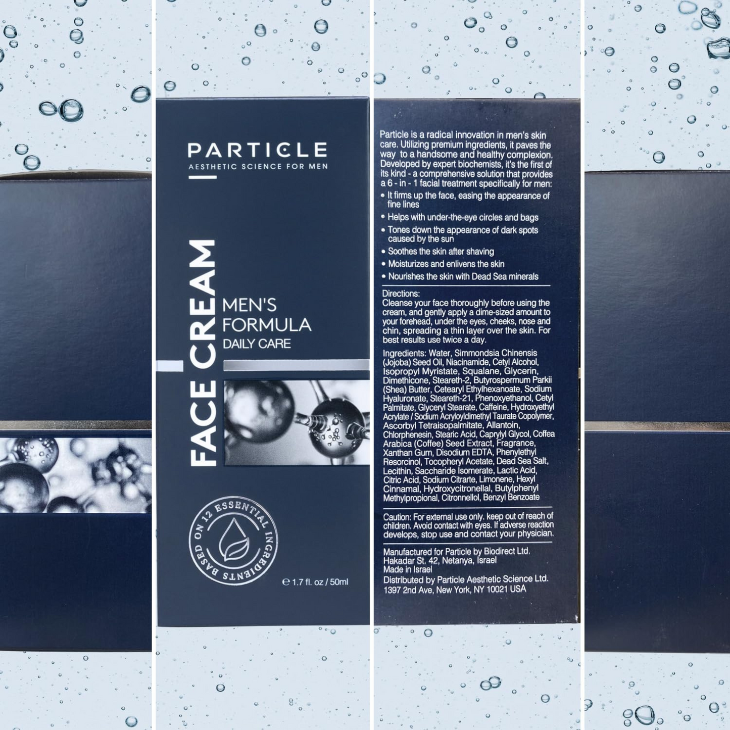 Particle 6-in-1 Face Cream for Men | Anti-Aging Moisturizer Reduces Wrinkles, Dark Spots & Eye Bags | 1.7 fl oz