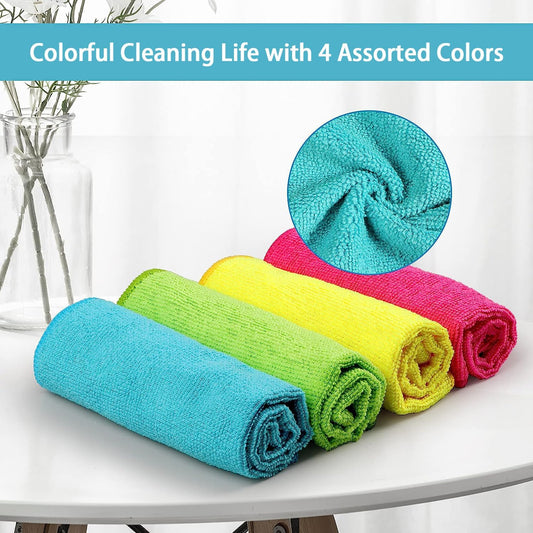 HOMEXCEL Microfiber Cleaning Cloth - 12 Pack | Lint-Free, Scratch-Free & Ultra-Absorbent - Ballimart