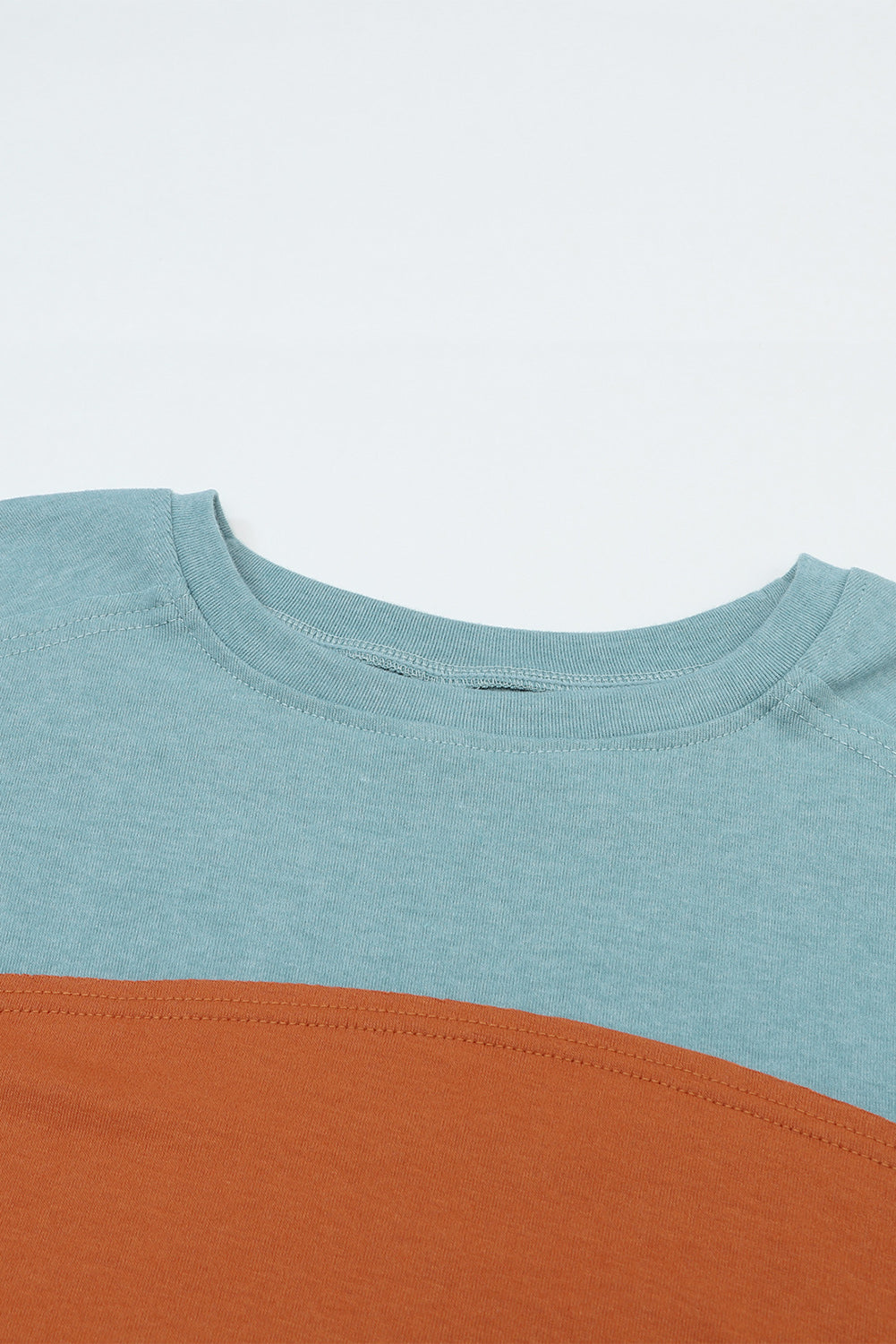 Green Colorblock Striped Bishop Sleeve Top - Ballimart