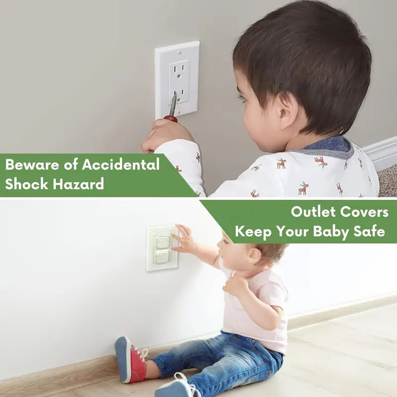 8Pcs/Set Outlet Covers, Baby Proofing Socket Protectors - Ballimart