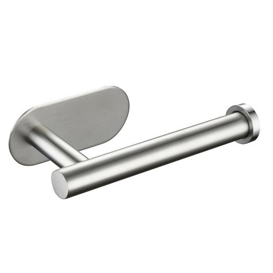 Stainless Steel Toilet Paper Holder Adhensive Tissue Paper Roll Holder for Bathroom Nickel - Ballimart
