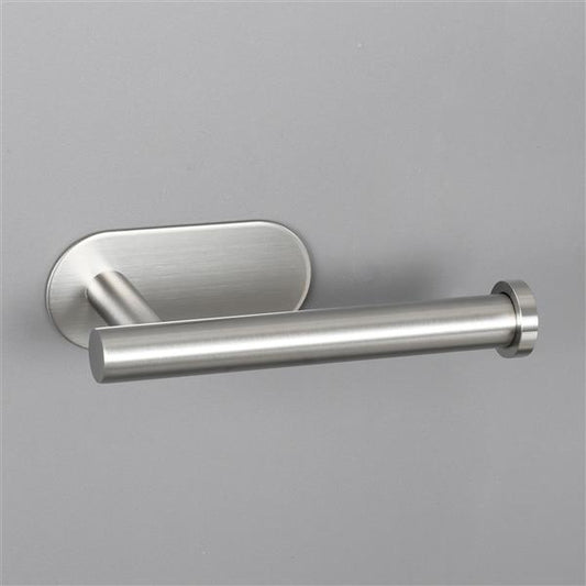 Stainless Steel Toilet Paper Holder Adhensive Tissue Paper Roll Holder for Bathroom Nickel - Ballimart