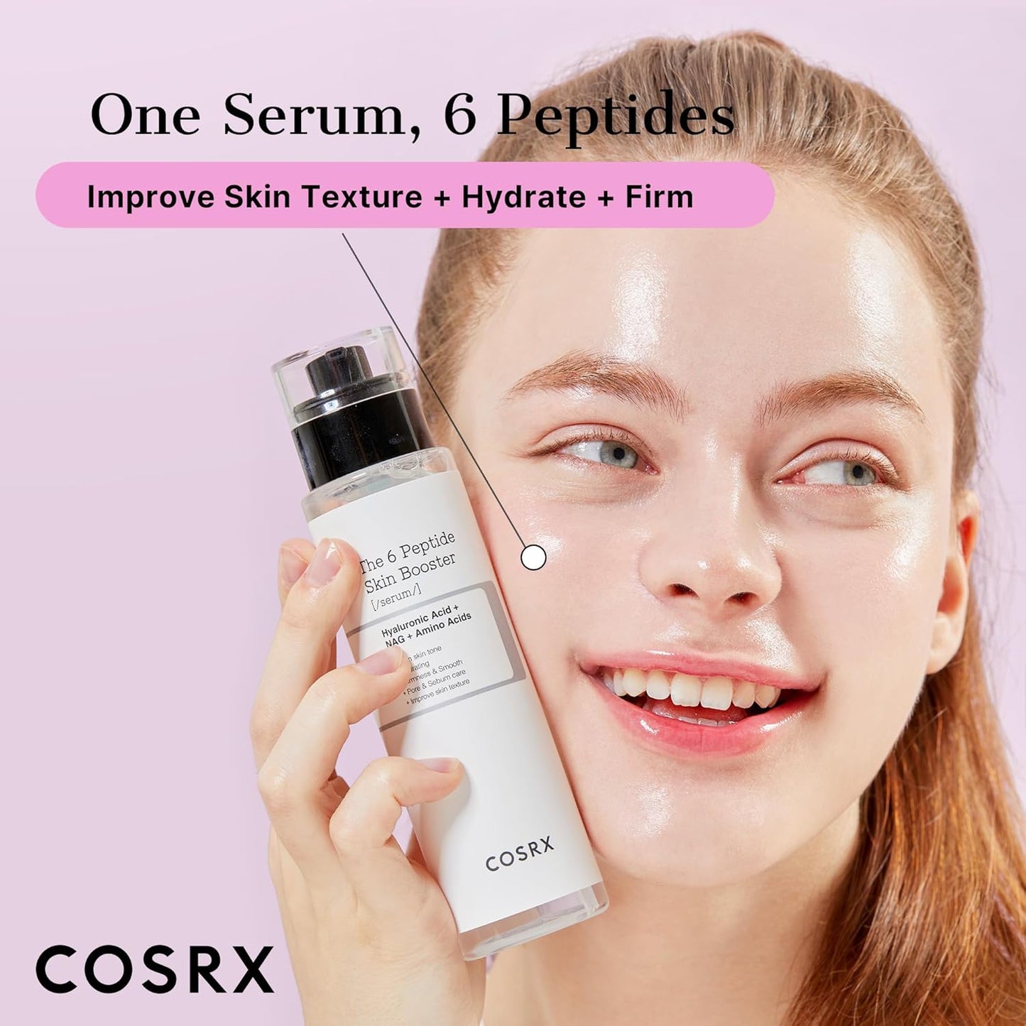 COSRX 6X Peptide Collagen Booster Toner Serum - Skin Renewal with Niacinamide & Hyaluronic Acid | Anti-Aging & Radiance for All Skin Types, Paraben-Free (150mL) - Ballimart