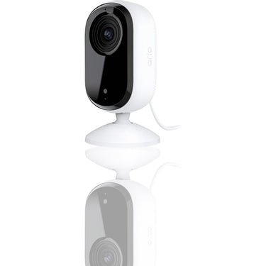 Arlo Essential Indoor 2K Security Camera | Wireless Baby Monitor & Pet Camera | Color Night Vision, 2-Way Audio, Motion Detection Alerts, Privacy Shield, Alexa & Google Compatible - White - Ballimart
