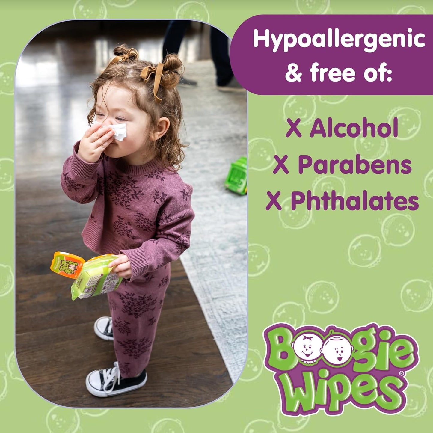 Saline Nose Wipes by Boogie - Baby & Kids Wipes for Face, Hand & Body | Made with Vitamin E, Aloe & Natural Saline | Fresh Scent, 90 Count (FSA/HSA Eligible)
