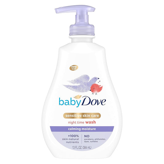 Baby Dove Calming Moisture Hypoallergenic Baby Wash with Chamomile – Tear-Free, Gentle Baby Bath for Soft, Nourished Skin – 13 oz.
