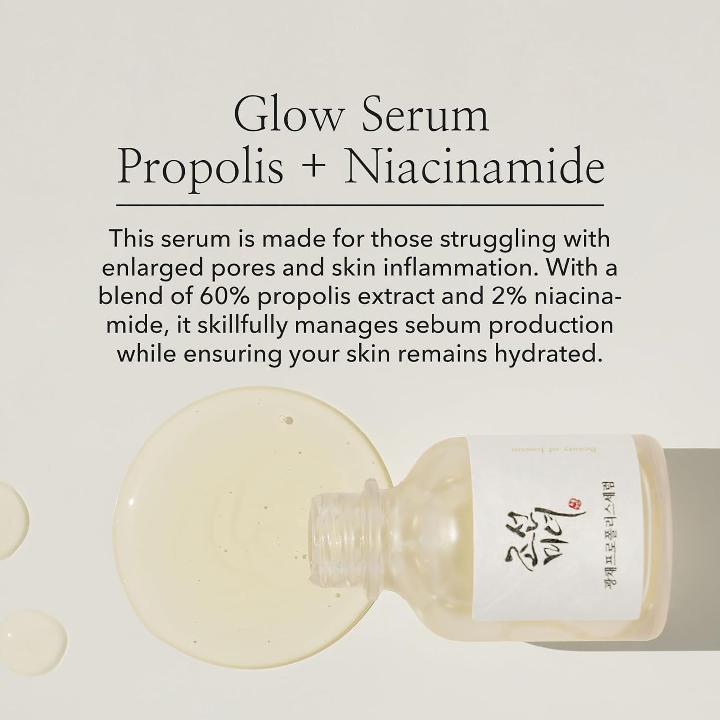 Beauty of Joseon Glow Serum with Propolis & Niacinamide | Hydrating Facial Moisturizer for Uneven Skin Tone | Korean Skin Care (30ml, 1 fl oz)