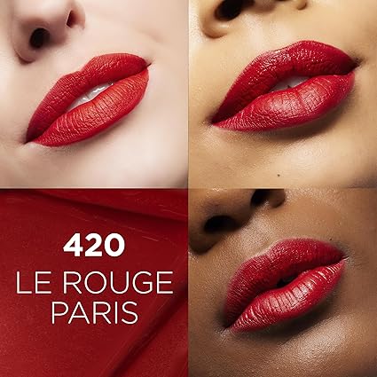 L'Oreal Paris Infallible Matte Resistance Liquid Lipstick – 16 Hour Wear, Smudge-Proof, Hydrating with Hyaluronic Acid, Le Rouge Paris 420, 0.16 Fl Oz