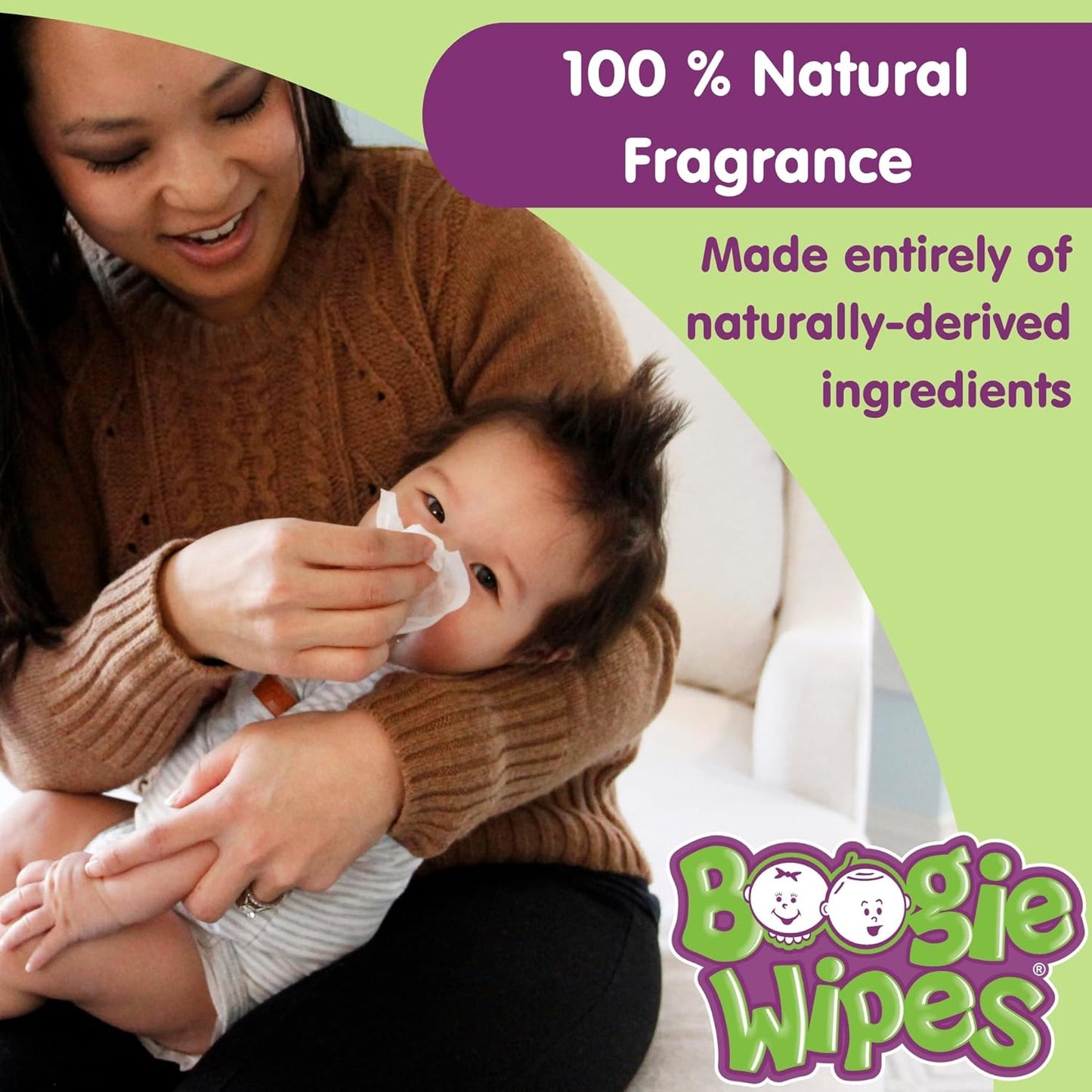 Saline Nose Wipes by Boogie - Baby & Kids Wipes for Face, Hand & Body | Made with Vitamin E, Aloe & Natural Saline | Fresh Scent, 90 Count (FSA/HSA Eligible)