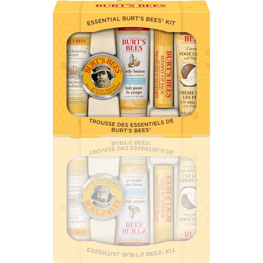 Burt’s Bees Christmas Gift Set – 5 Travel-Size Stocking Stuffers for Head-to-Toe Skincare | Lip Balm, Cleansing Cream, Hand Salve, Body Lotion & Coconut Foot Cream - Ballimart