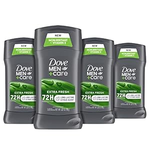 Dove Men+Care Antiperspirant Deodorant | Extra Fresh | 72-Hour Protection | 4-Pack