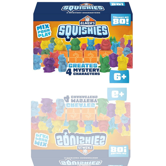 Elmer's Squishies DIY Activity Kit for Kids – Create & Collect 4 Mystery Characters | 24-Piece Sensory Play Kit, Ages 6+ - Ballimart