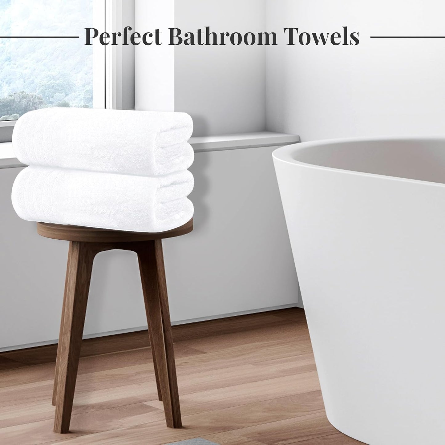 Tens Towels Pack of 4 Extra Large Bath Towels, 100% Cotton – 30 x 60 Inches, Quick-Drying, Lightweight & Super Soft - Ballimart