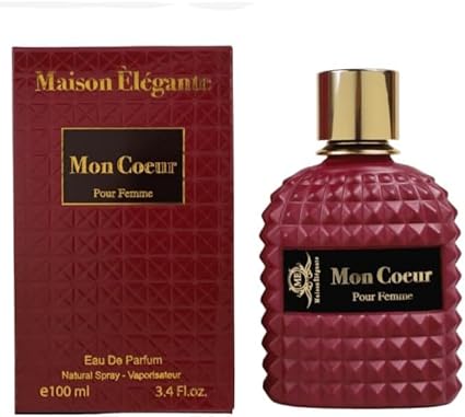 Mon Coeur Femme Eau de Parfum - A Romantic Symphony of Florals & Fruits, 3.4 Oz - Ballimart