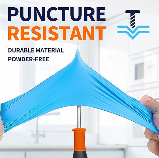 Medical Nitrile Exam Gloves - Latex-Free & Powder-Free, Disposable, 100 Pcs | Safe for Food Handling & Cleaning - Ballimart