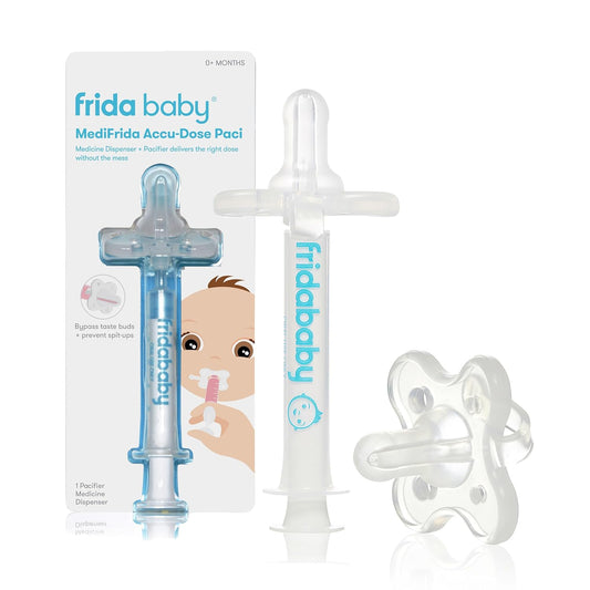 Frida Baby Medicine Pacifier – Medi Frida Accu-Dose Syringe Medicine Dispenser for Mess-Free Baby Medication, Baby Stocking Stuffer Essentials