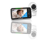 HelloBaby Upgrade 5'' Video Baby Monitor with Camera & Audio – 30-Hour Battery, Night Vision, VOX Mode, 2-Way Talk, 8 Lullabies & 1000ft Range, No WiFi Needed - Ballimart