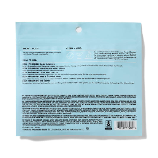 Title e.l.f. SKIN Holy Hydration! Jet Set Hydration Kit | TSA-Approved Skincare Set with Cleanser, Balm, Moisturizer, Eye Cream & Night Cream | Vegan & Cruelty-Free