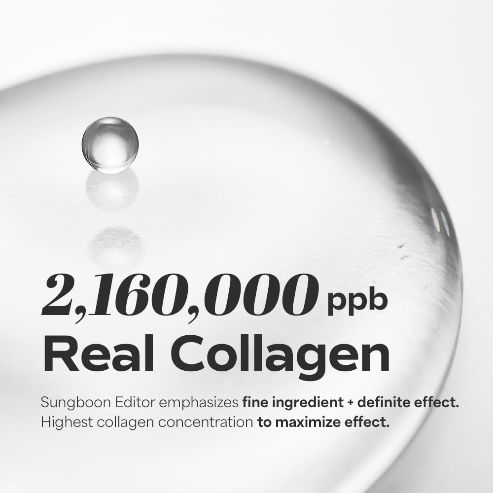 SUNGBOON EDITOR Deep Collagen Overnight Mask | Hydrating Korean Face Mask with 2,160,000PPB Collagen | Improves Elasticity & Soothes Sensitive Skin | 37gx4ea