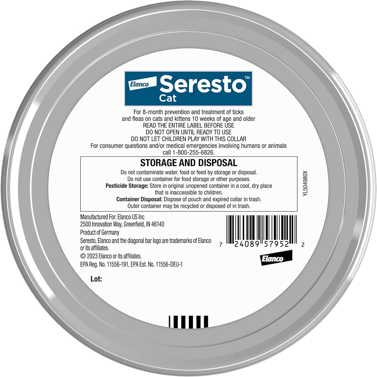 Seresto Cat Flea & Tick Collar – Veterinarian Recommended, 8 Months Continuous Protection with Slow-Release Imidacloprid & Flumethrin