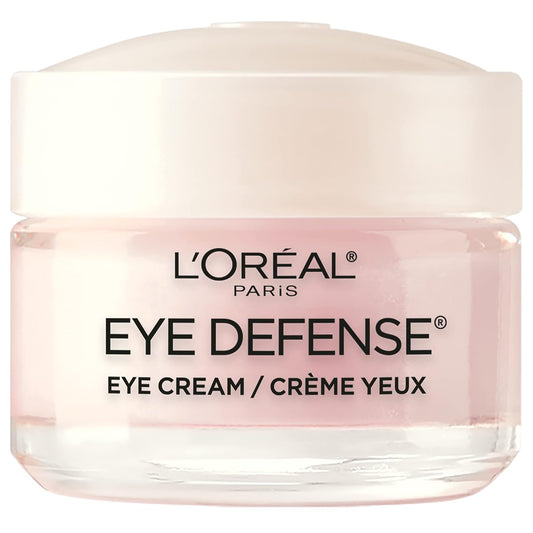 L'Oreal Paris Dermo-Expertise Eye Defense Cream, Anti-Aging Eye Cream with Caffeine & Hyaluronic Acid, 0.5 oz