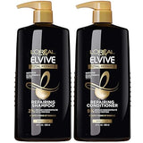 L'Oreal Paris Elvive Total Repair 5 Shampoo & Conditioner Set, 28 oz, Repairing System for Damaged Hair