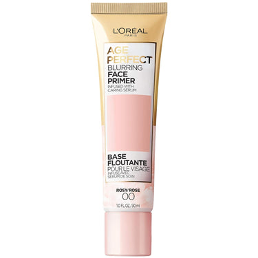 L'Oreal Paris Age Perfect Blurring Face Primer | Infused with Caring Serum | Smooths Lines & Pores | Universal Rosy Formula