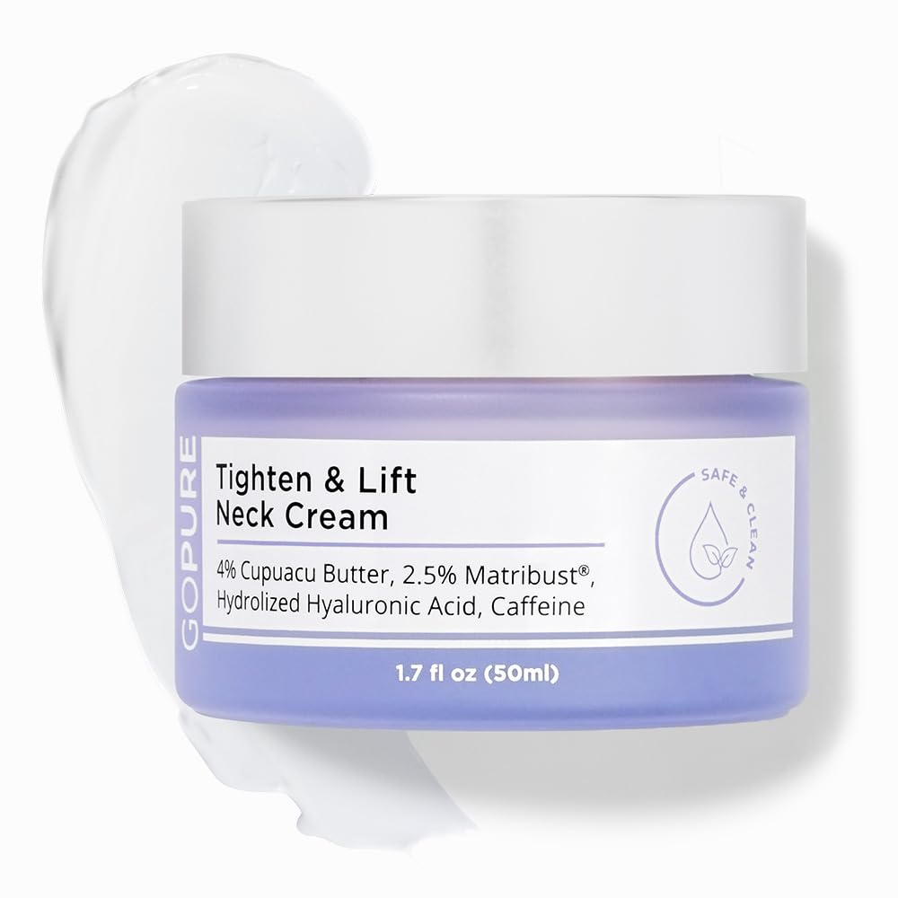 goPure Neck Firming Cream - Anti-Aging Cream for a Firmer, Smoother Neck & Chest | Pro-Active Firming Complex, 1.7 oz - Ballimart
