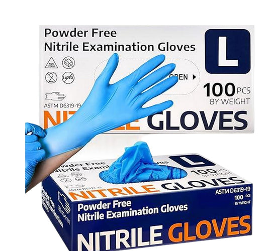 Medical Nitrile Exam Gloves - Latex-Free & Powder-Free, Disposable, 100 Pcs | Safe for Food Handling & Cleaning - Ballimart