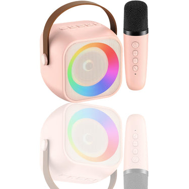 Mini Karaoke Machine for Kids & Adults – Portable Bluetooth Speaker with Wireless Microphone, Voice Changer & LED Lights – Fun Karaoke Toy Gift for Girls & Boys Ages 4-12 - Ballimart