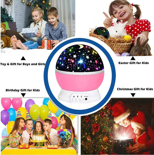 Star Projector Night Light for Kids - Sensory Toy & Gifts for Girls Ages 2-9, Christmas & Birthday Gift, 16-Color Rotating Light for Toddlers, Boys & Girls - Ballimart