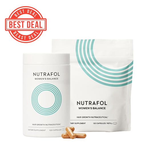 Nutrafol Women’s Balance Hair Growth Supplements | Ages 45+ | Clinically Proven for Thicker, Fuller Hair & Scalp Coverage in 3–6 Months | 1 Month Supply Refill Pouch