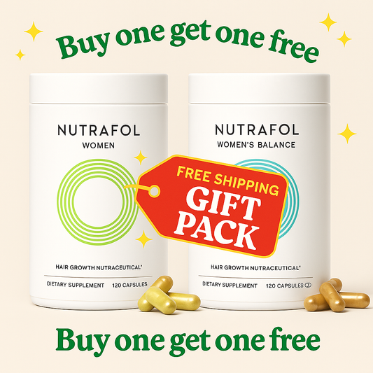 Nutrafol Women's Hair Growth Supplements Gift Pack – Ages 18-44 & 45+ | Clinically Proven for Thicker, Stronger Hair | Dermatologist Recommended | 1-Month Supply Each