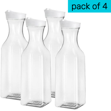 NewHome 4 Pack 50Oz Water Carafes with Flip Top Lids - Ballimart
