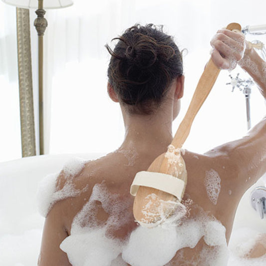 iMountek Bath Brush 15" Shower Body Back Scrubber with Long Handle - Ballimart