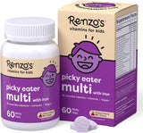 Renzo's Picky Eater Kids Multivitamin with Iron – 60 Sugar-Free Dissolving Melty Tabs, Oh-Oh-Oh Orange Flavor | Vitamins D3 & K2 for Kids' Health