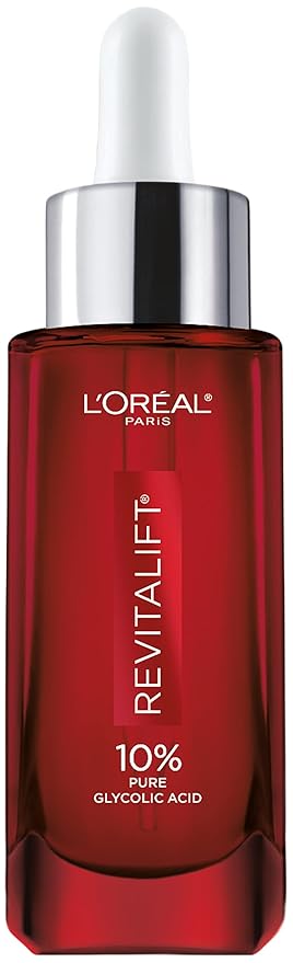 L’Oreal Paris Revitalift 10% Pure Glycolic Acid Face Serum | Anti-Aging Dark Spot Corrector | Fragrance-Free 1.0 fl oz