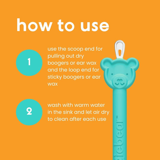 oogiebear Baby Nose Cleaner & Ear Wax Removal Tool – Safe Dual-Ended Booger & Earwax Remover for Newborns, Infants & Toddlers