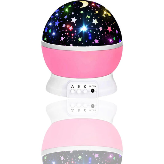 Star Projector Night Light for Kids - Sensory Toy & Gifts for Girls Ages 2-9, Christmas & Birthday Gift, 16-Color Rotating Light for Toddlers, Boys & Girls - Ballimart