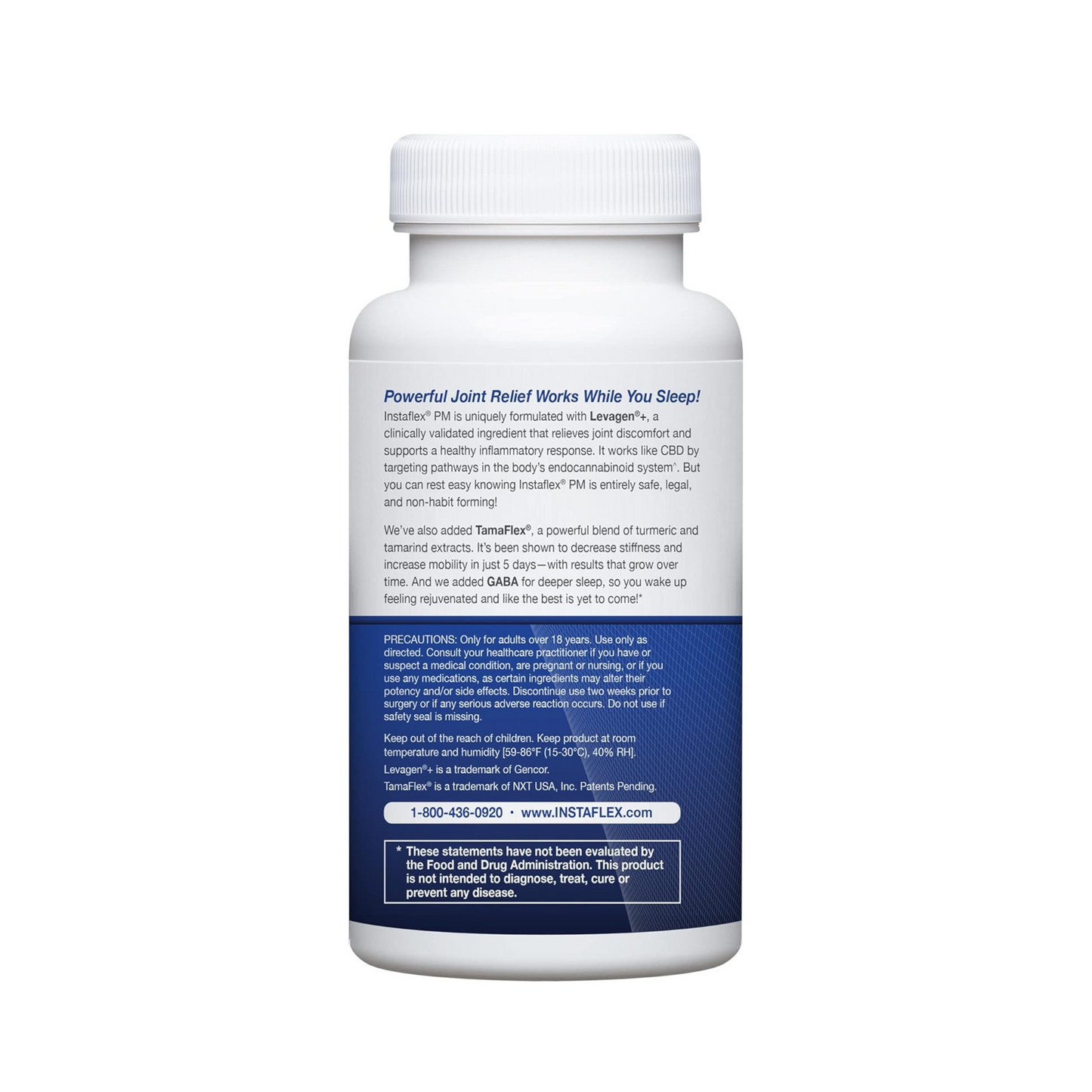 Instaflex PM Nighttime Joint Support with Levagen, Tamaflex, GABA & Ashwagandha – Mobility & Sleep Aid – 60 Vegan Capsules