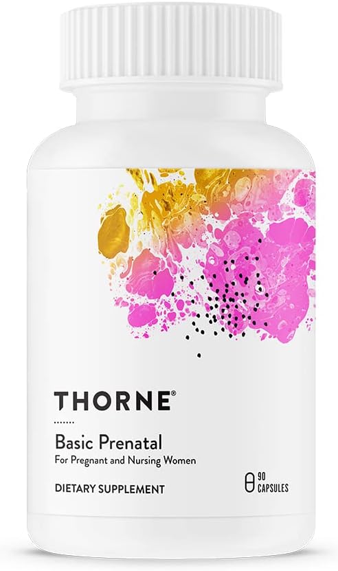 Thorne Basic Prenatal – Folate Multi with Choline for Pregnant and Nursing Women | 90 Capsules, 30 Servings