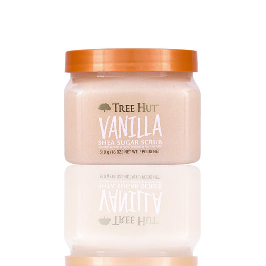Tree Hut Vanilla Shea Sugar Exfoliating Body Scrub | Deeply Nourishing & Hydrating with Shea Butter & Colloidal Gold - 18 oz - Ballimart